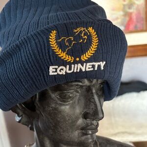 Navy Blue Knit Beanie